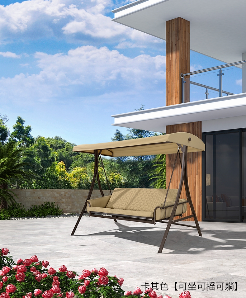户外秋千庭院别墅双人摇椅古达花园室外吊床院子阳台吊椅家用秋千椅