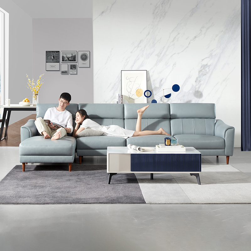 顾家家居(kuka) 意式小户型真皮转角沙发现代简约客厅轻奢家具1036b