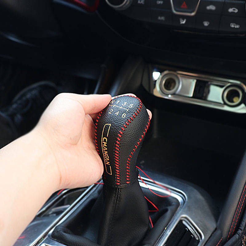 真品夜光汽车排挡套/长安cs55档杆套挡把套夜光真皮档位套p cs55专用