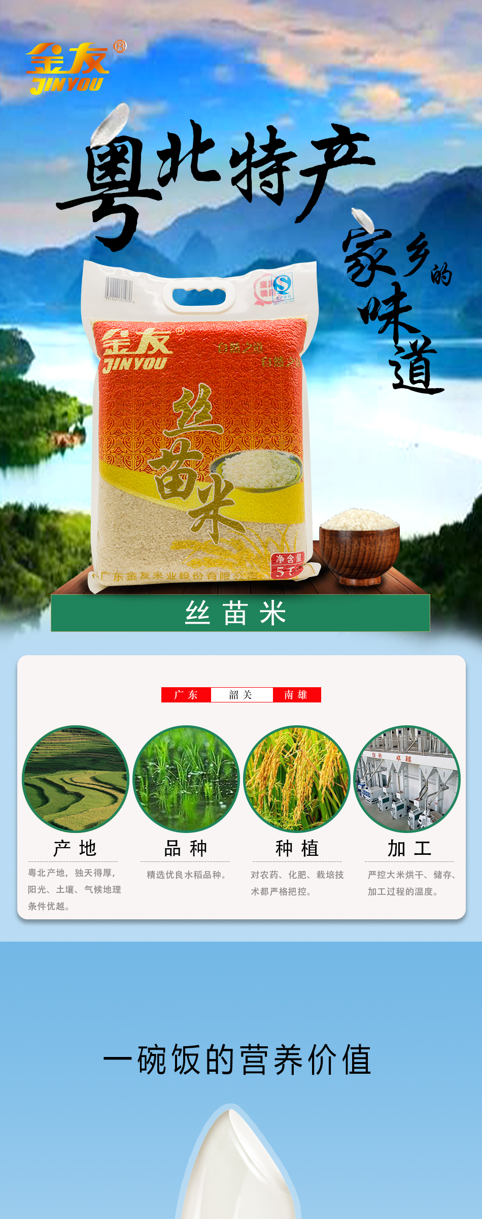 广东南雄金友jinyou丝苗米大米25kg5kg