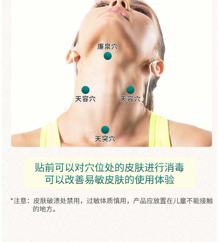 南京同仁堂咽炎贴咽炎特效异物感慢性咽炎化痰咙滤泡增生 一盒试用[六