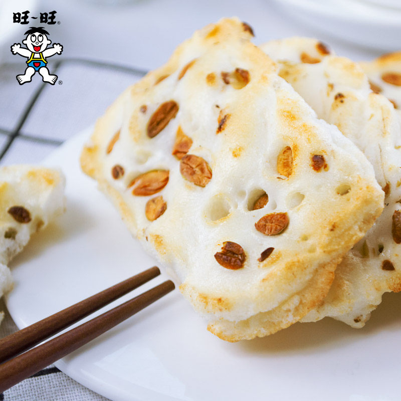 旺旺田舍米烧仙贝80g3米果饼干早餐饼干休闲零食米饼