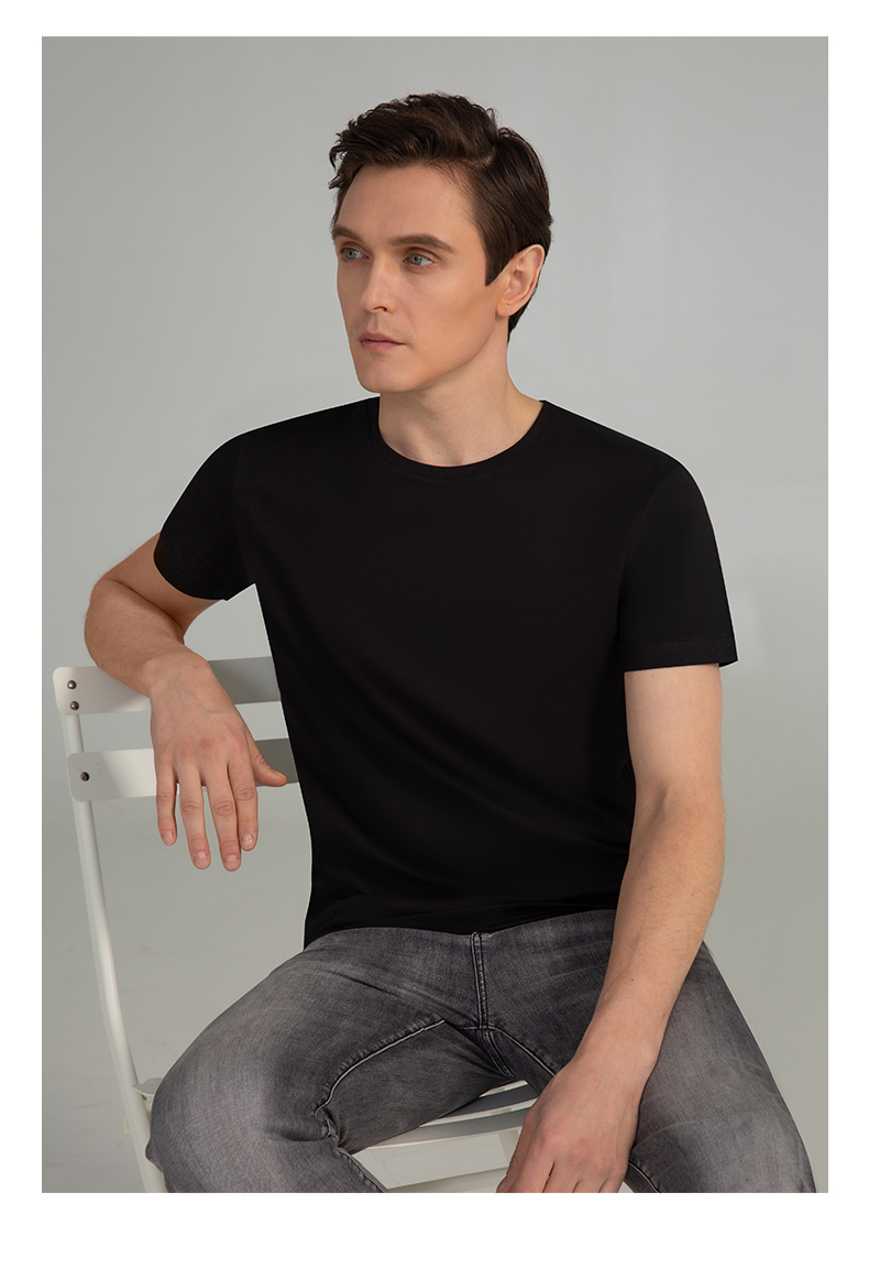 培罗蒙baromon短袖t恤男夏季新款纯棉舒适男t恤休闲圆领打底衫t21612