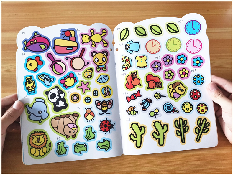 惠典正版宝宝贴纸书0123岁婴幼儿童益智早教启蒙动物水果卡通粘贴贴画