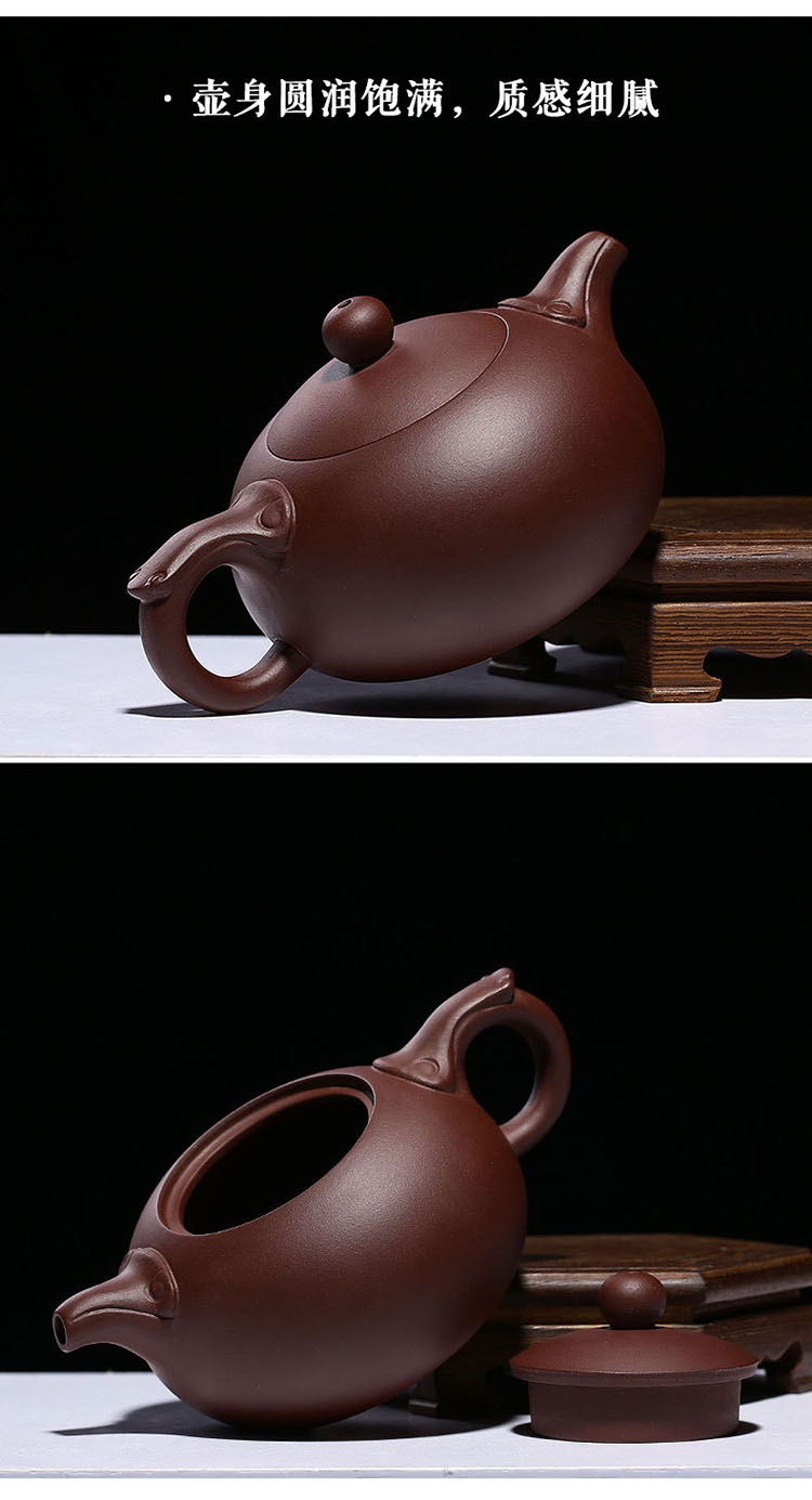 美帮汇宜兴如意西施紫砂壶原矿紫泥手工曹志刚家用泡茶壶