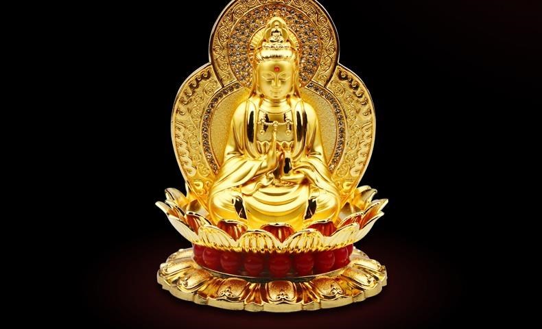 饰品关音神像车内双面汽车摆件上台菩萨千手观音佛像装饰车内汽车