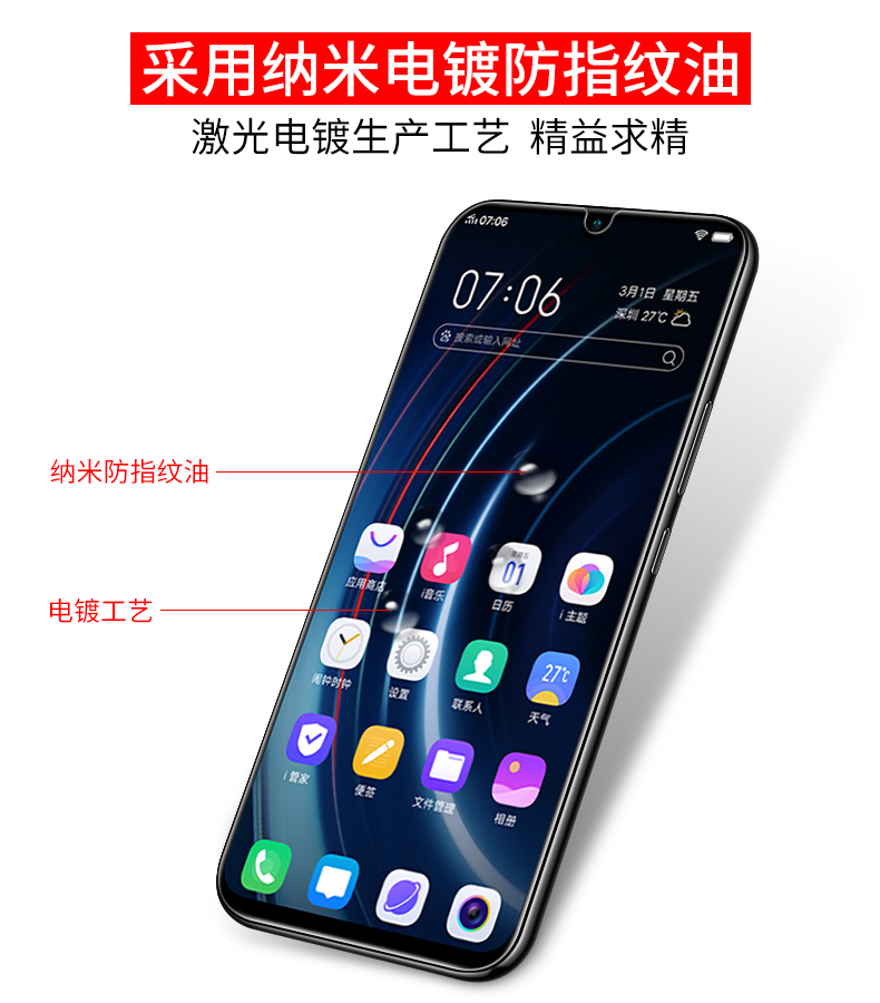 iqoo钢化膜vivoiqoo全屏voviqooneo蓝光lqoo手机膜iq00高清neo防摔