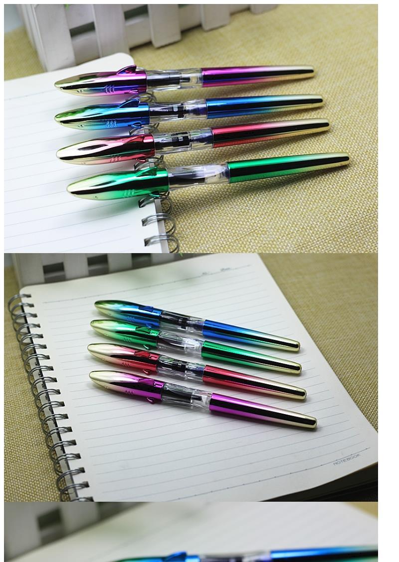 鲨鱼钢笔正姿炫彩墨囊钢笔小学生练字书法礼品套装男孩女孩儿童细