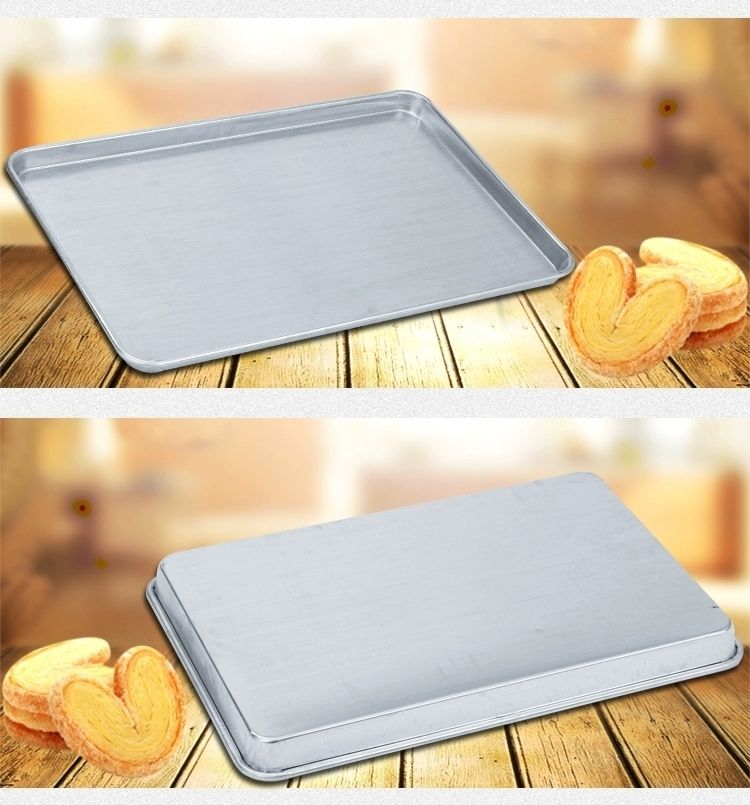 商用烤箱烤盘长方形6040模具烘焙烤盘披萨镀铝烤盘面包蛋糕托盘08厚浅