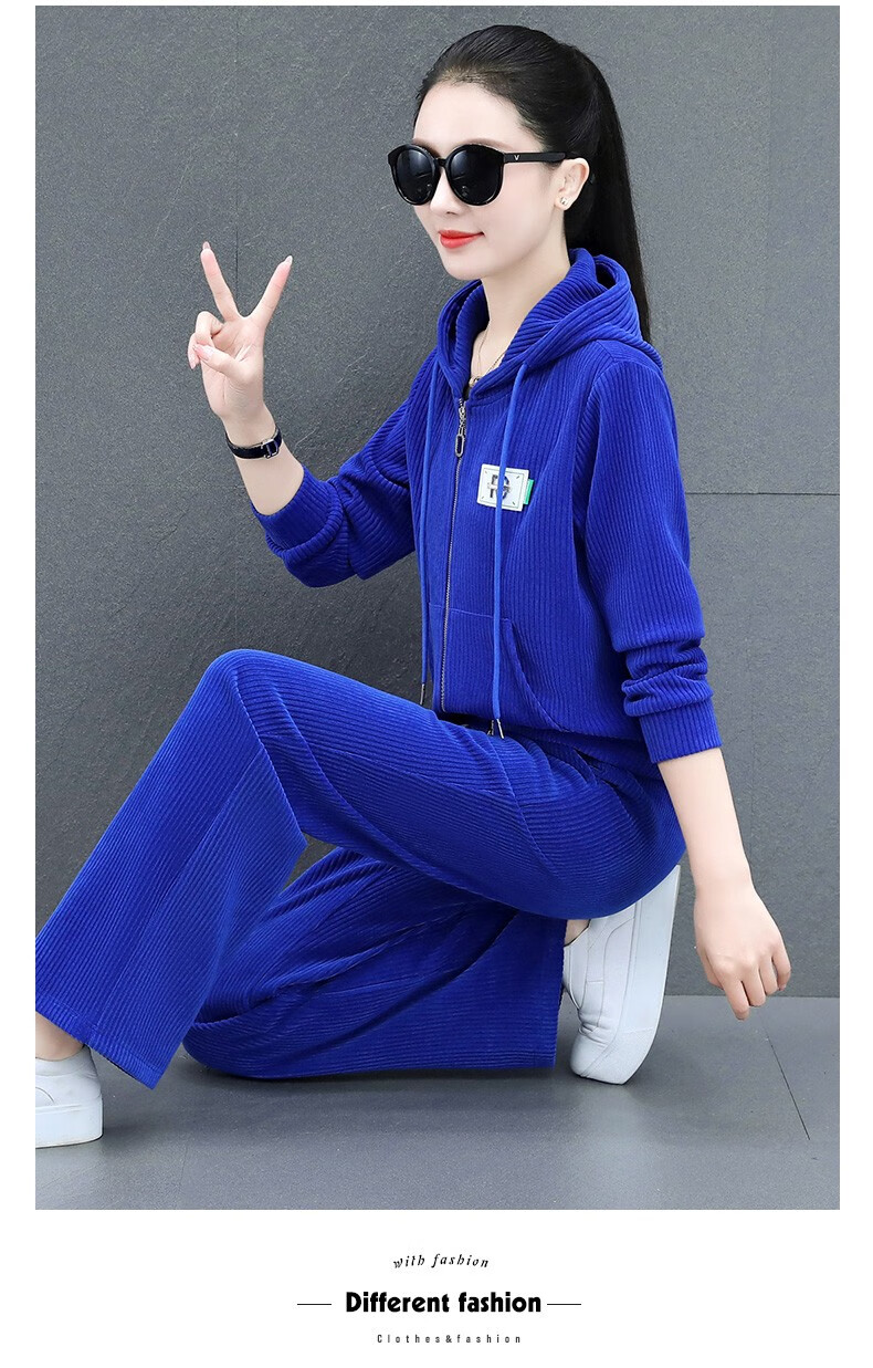 杜卡西(dekase)女士套装 杜卡西品牌 秋季运动套装女士显瘦休闲宽松