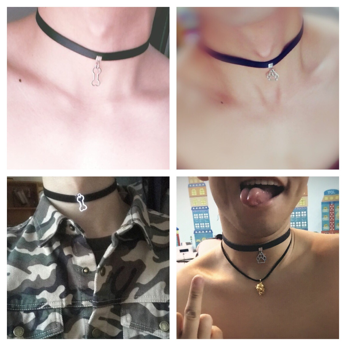 iamyourdog忠犬choker狗爪骨头皮带男士项圈女士情侣项链礼物定制尺寸