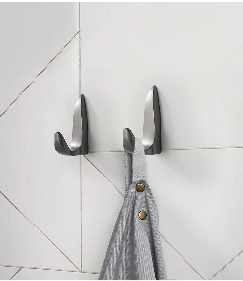 挂钩黑色单个挂衣钩衣帽钩知渡单钩墙壁衣服壁挂金色家用挂钩