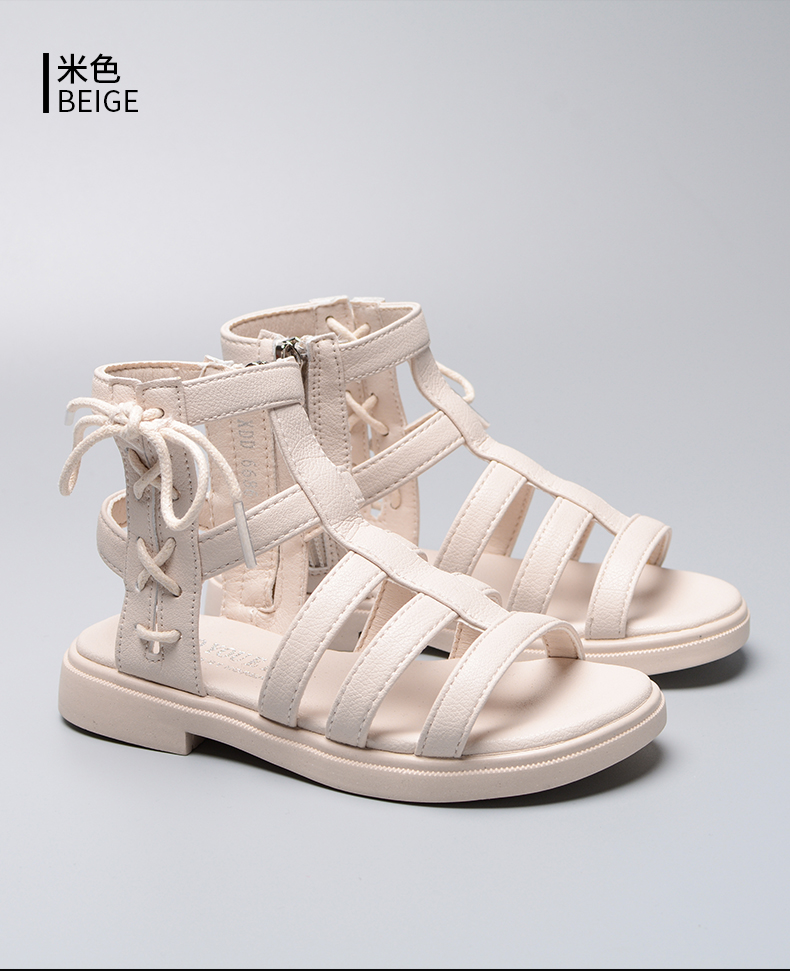 女童罗马凉鞋2020新款时尚公主鞋2019网红软底镂空高帮韩版潮定制 七