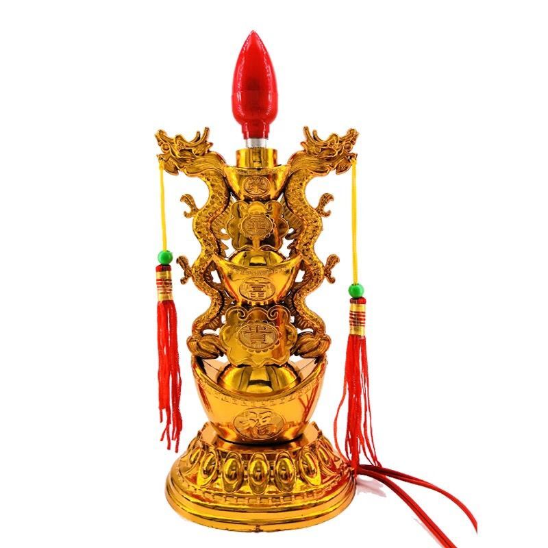 双龙led插电蜡烛灯供佛灯财神灯电烛台长明观音佛前财神爷供佛灯双龙