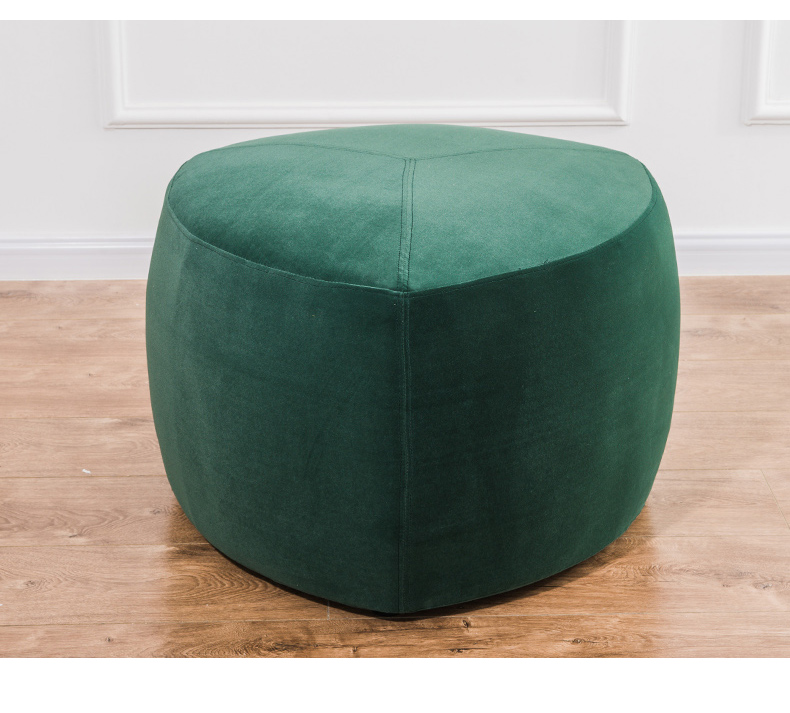 杞沐北欧绒布艺矮凳客厅沙发凳脚凳创意轻奢休闲凳小板凳家用换鞋凳子