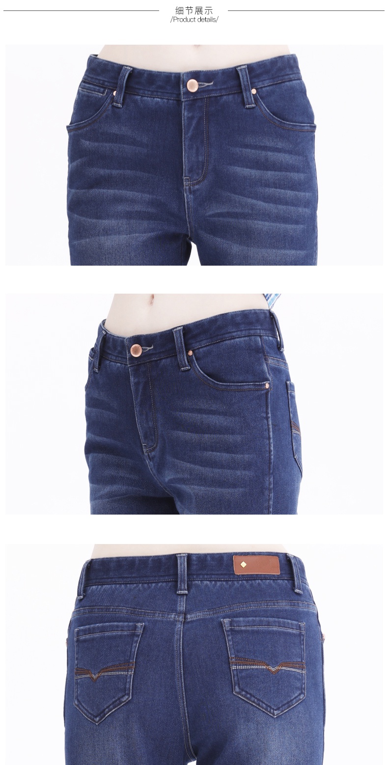 boton波顿女装牛仔裤宽松秋冬季新款直筒牛仔裤潮