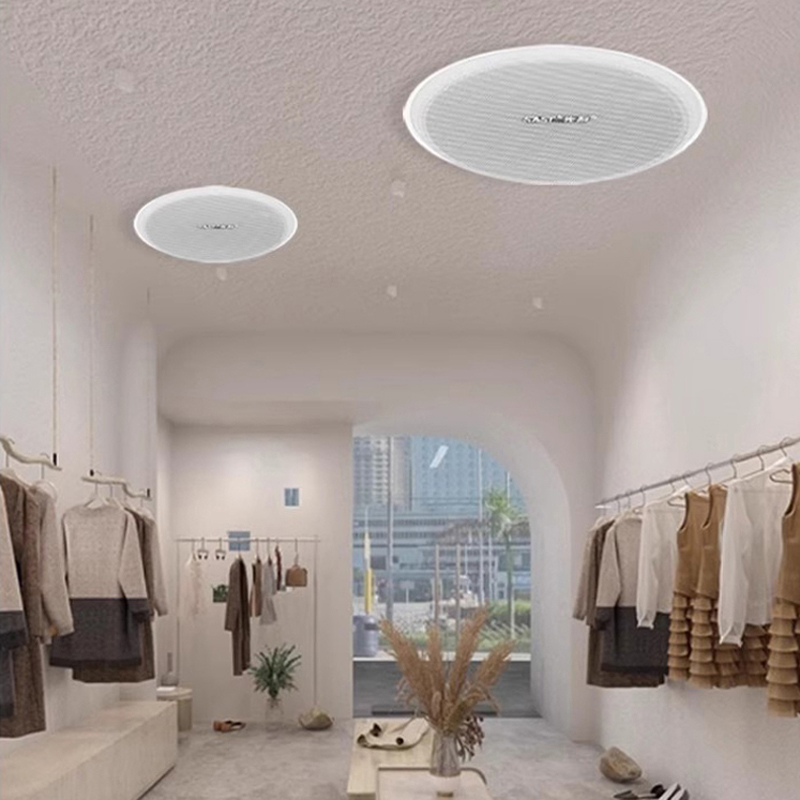 先科(SAST)无线发射音响 RR808+D7 一拖二带2个6.5英寸无线吸顶音响无需布线即插即用吊顶嵌入式吸顶喇叭音箱