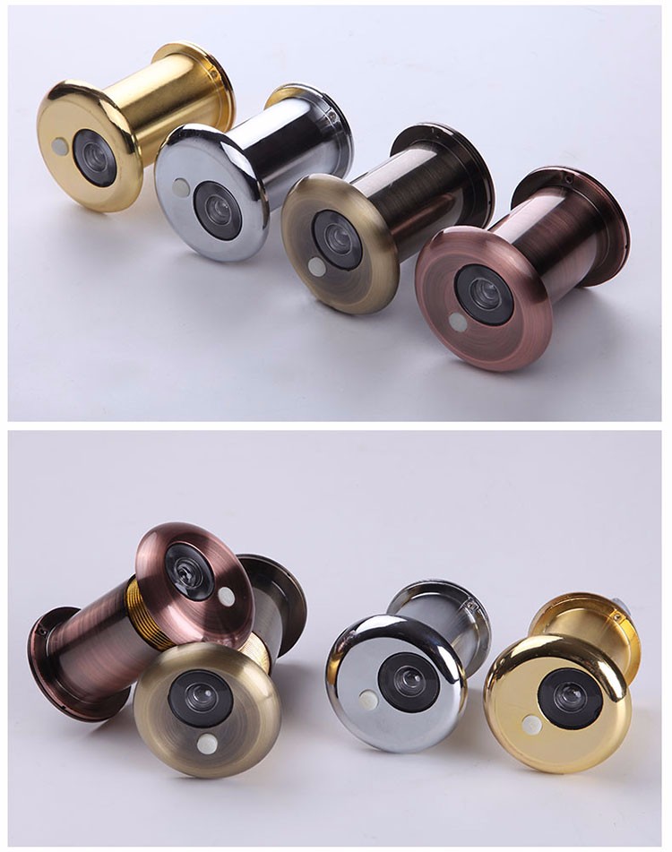 猫眼铃一体加长防盗镜带铃35mm通用高清家用猫眼叮咚声