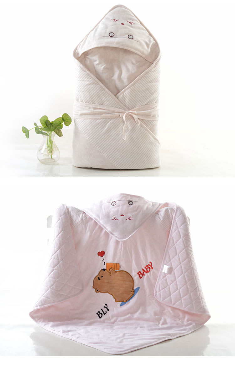 早芽(zaoya)睡袋/抱被 新生儿包被彩棉纯棉婴儿抱