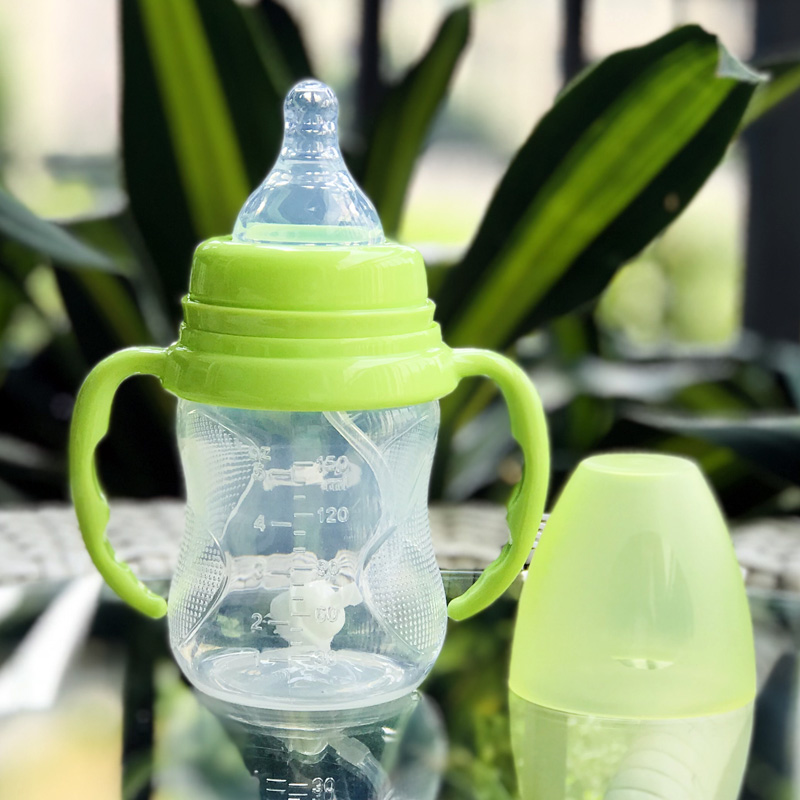 标宽口径1岁2岁宝宝pp奶瓶水杯婴儿迷你小奶杯吸管杯手柄耐摔标口粉