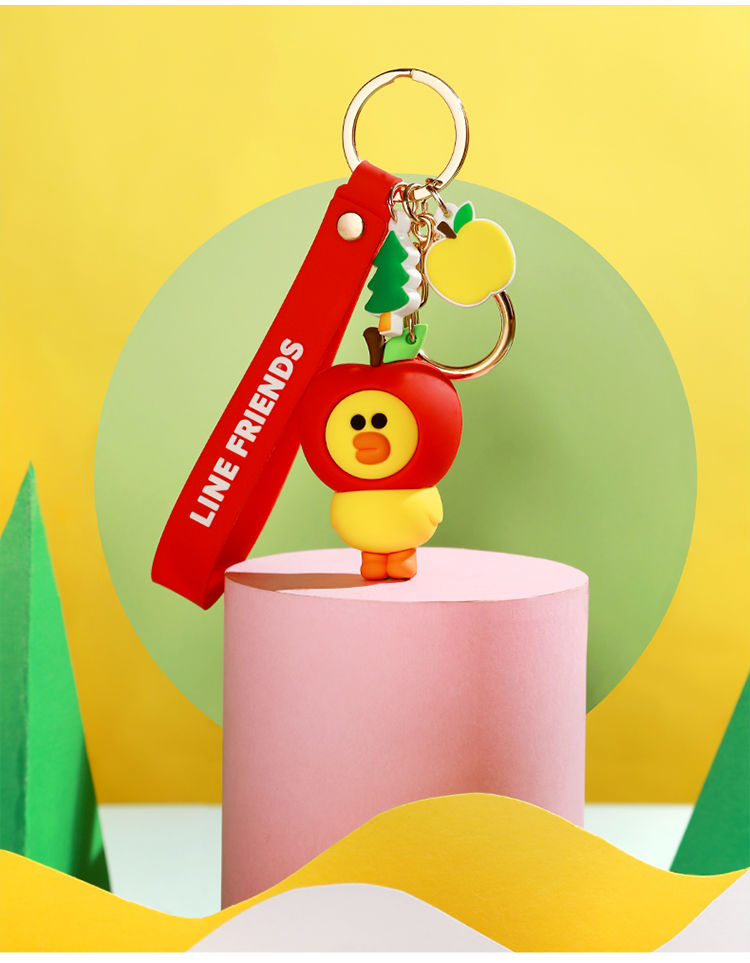 linefriends钥匙扣挂件书包挂饰个性包包汽车链圈环可爱 女锁匙扣