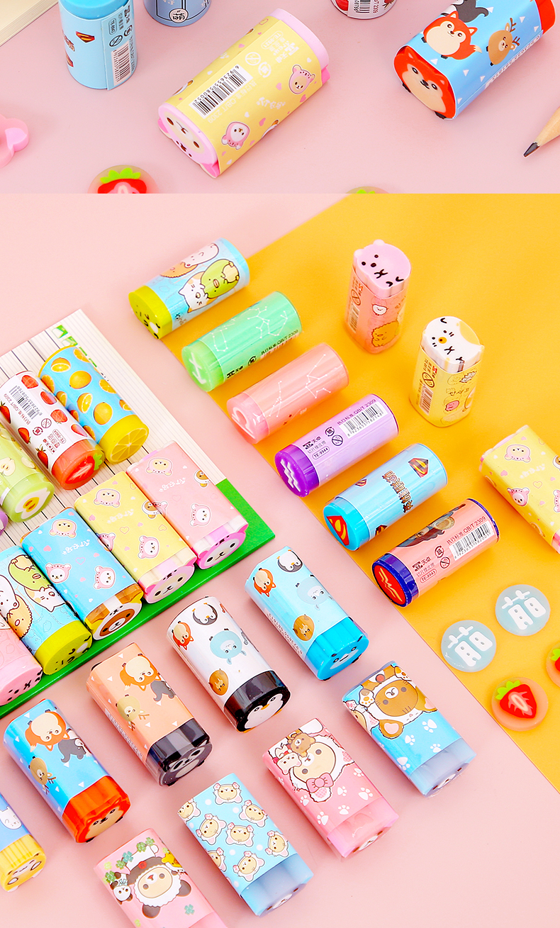 喻娄儿童卡通橡皮擦韩国水果创意动物可爱大号网红学生专用橡皮不留痕