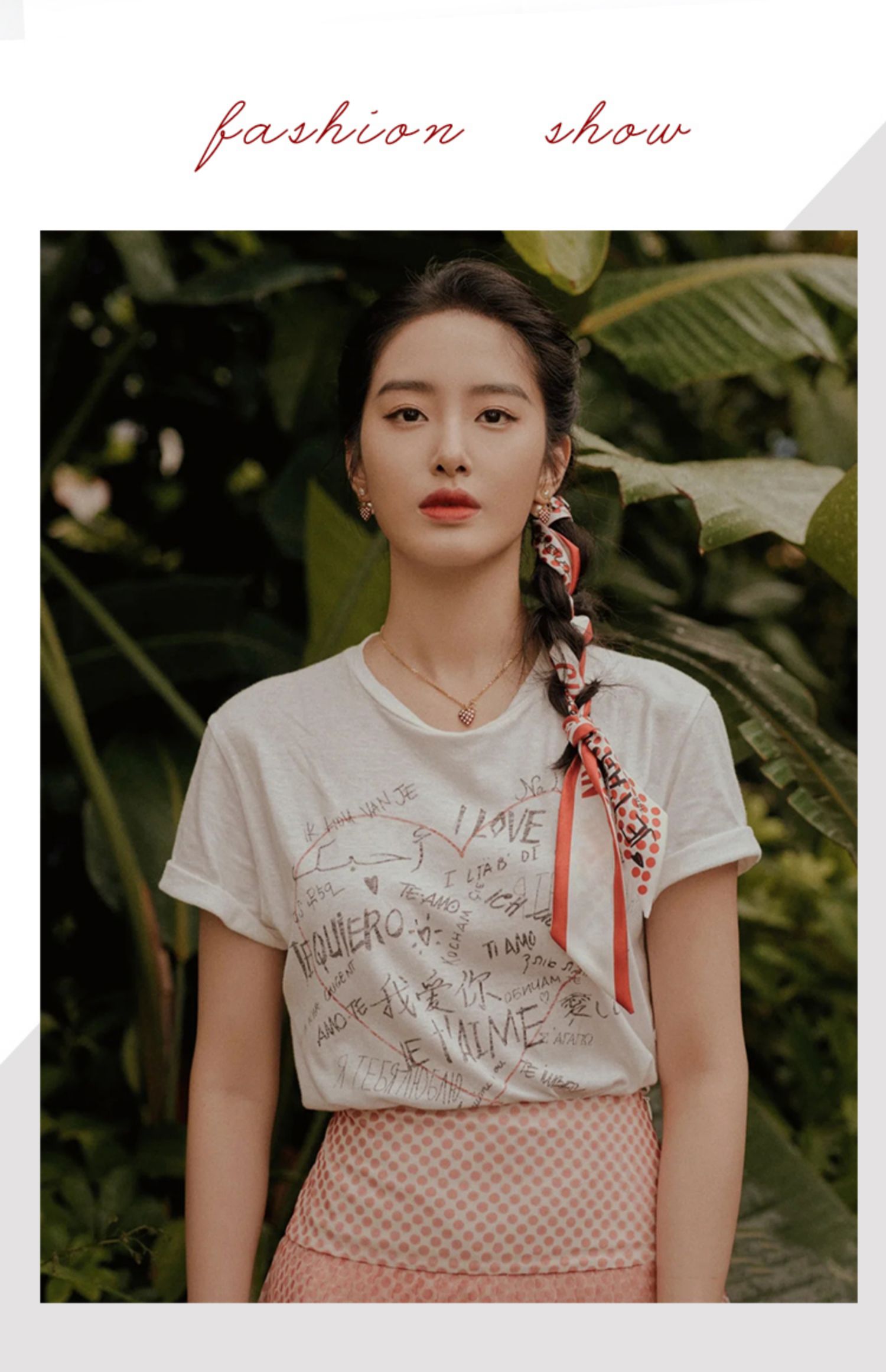 new lake明星同款女杨采钰波点围巾丝巾细窄小长条洋气百搭发带飘带绑