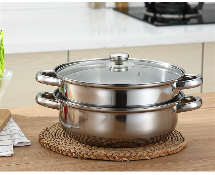 欧铂斯顿家用奥氏体不锈钢欧易双层汤蒸锅opst-8005