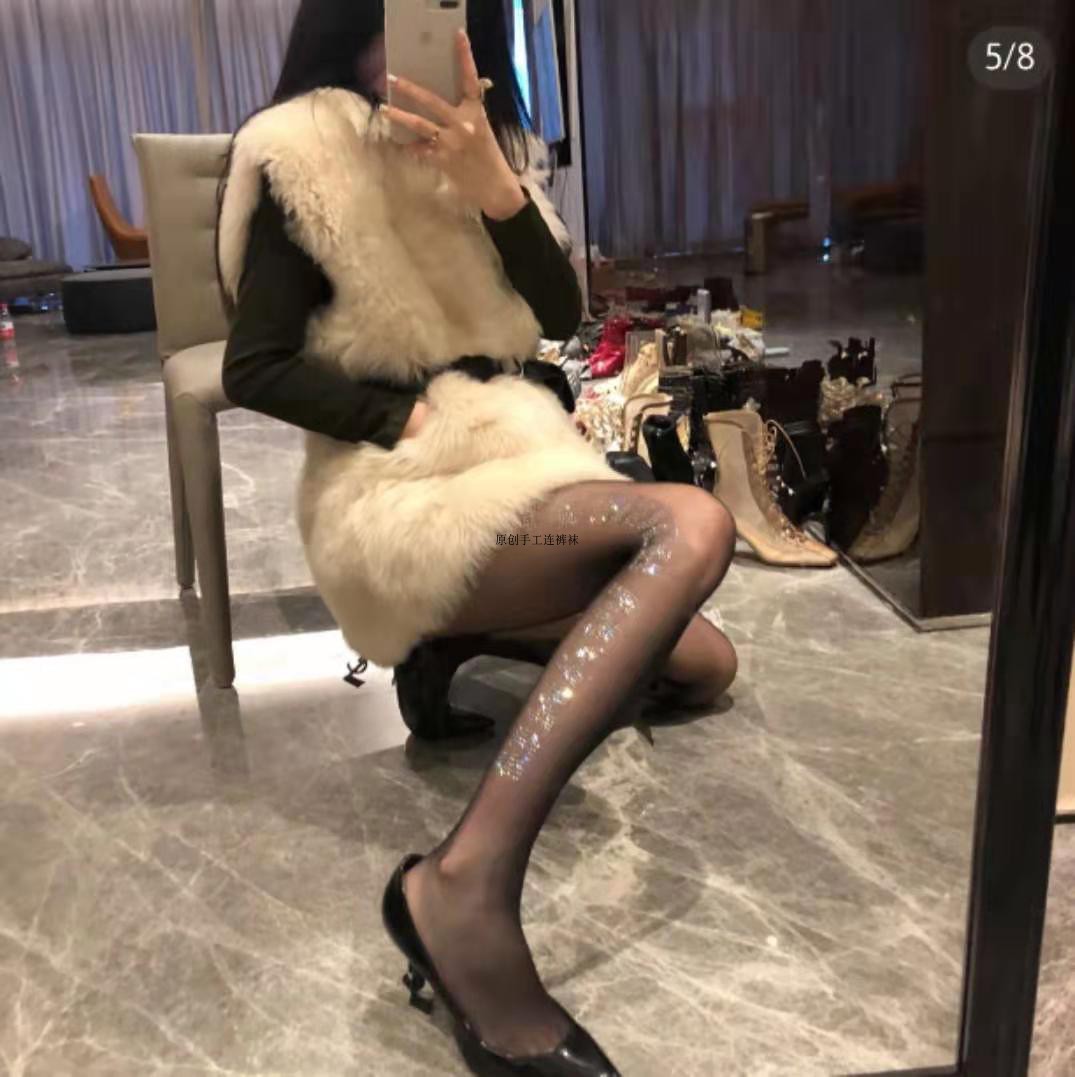 巴balenci黎aga字母多款式女腿袜性感显瘦超薄提花连裤丝袜卓思哲