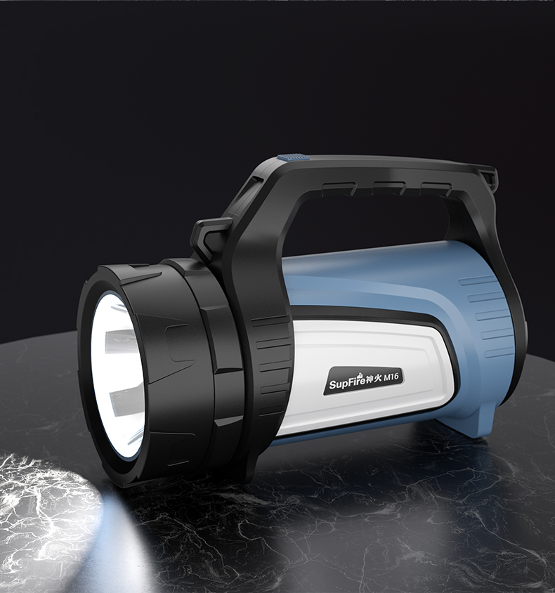 神火/m16手电筒led强光探照灯多功能手提灯远射充电式大功率超亮户外