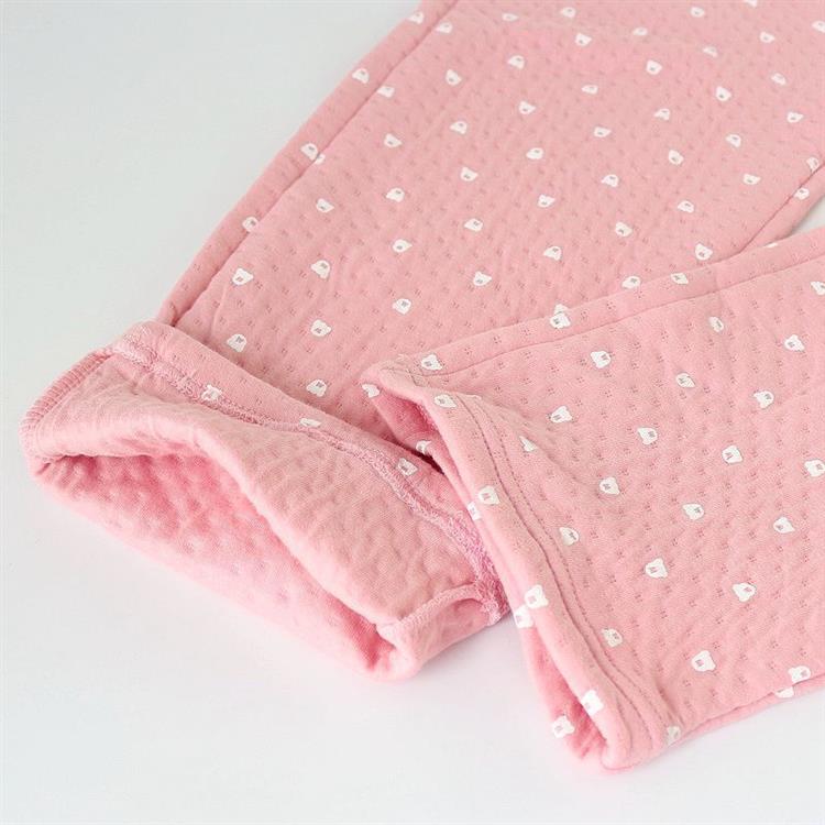 秋冬季睡裤女纯棉空气层夹棉保暖加厚长裤全棉大码宽松休闲家居裤