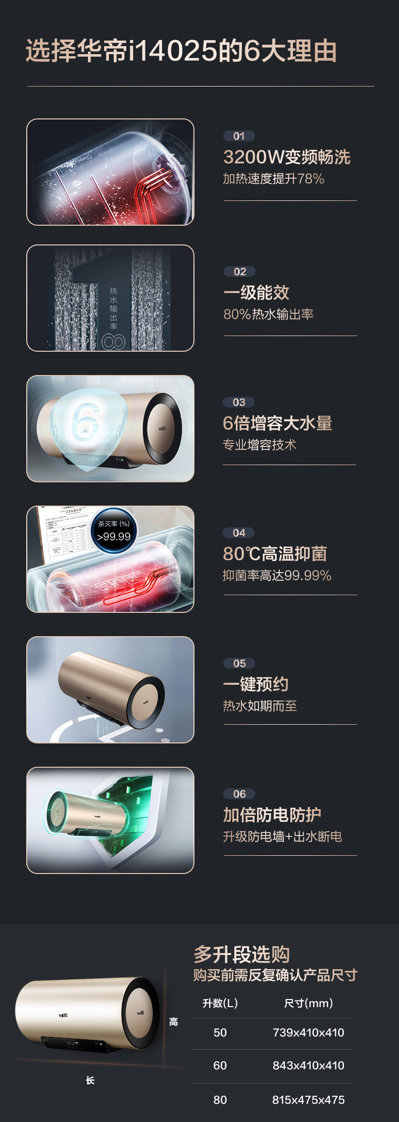 華帝 Vatti 电热水器华帝vatti 华帝电热水器60升储水式电家用小型速热卫生间 价格图片品牌报价 苏宁易购届达厨卫专营店