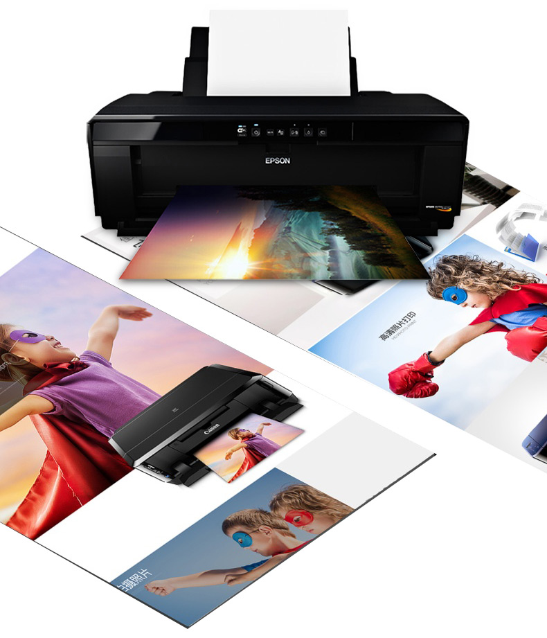 爱普生p408彩色打印机a38色专业照片无线打印机家用光盘打印企业办公