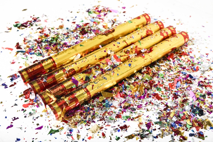 60cm彩纸亮片10支清明礼炮喷清明礼花筒结婚婚礼庆典开业喜庆花瓣手持