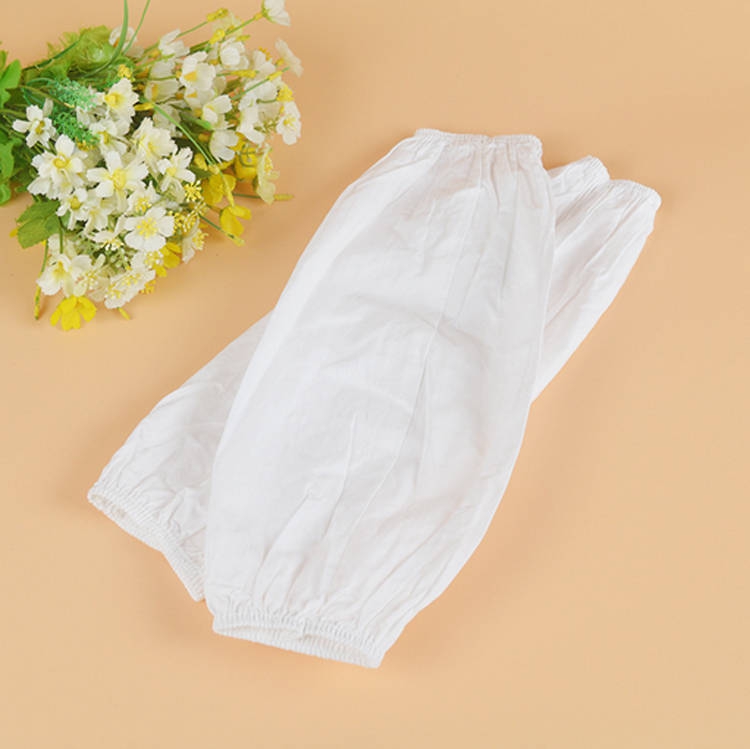 白色纯棉围裙防水食品面粉厂白套袖围腰卫生围腰定制