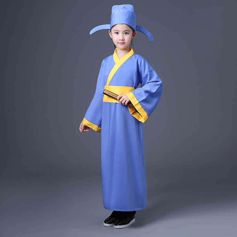 百士发baishifa儿童古装李白服装唐宋朝秀才服宝宝汉服