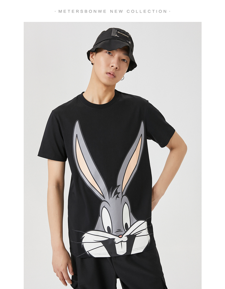 [直降好价:79]美特斯邦威兔八哥联名短袖t恤男21新款夏季冰氧吧潮流