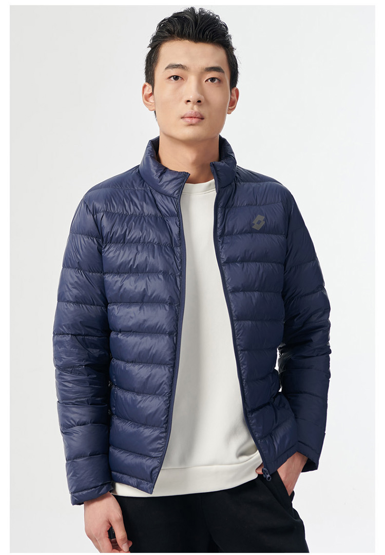 lotto乐途男装2021冬季新款潮流时尚休闲百搭运动羽绒服保暖灰鸭绒
