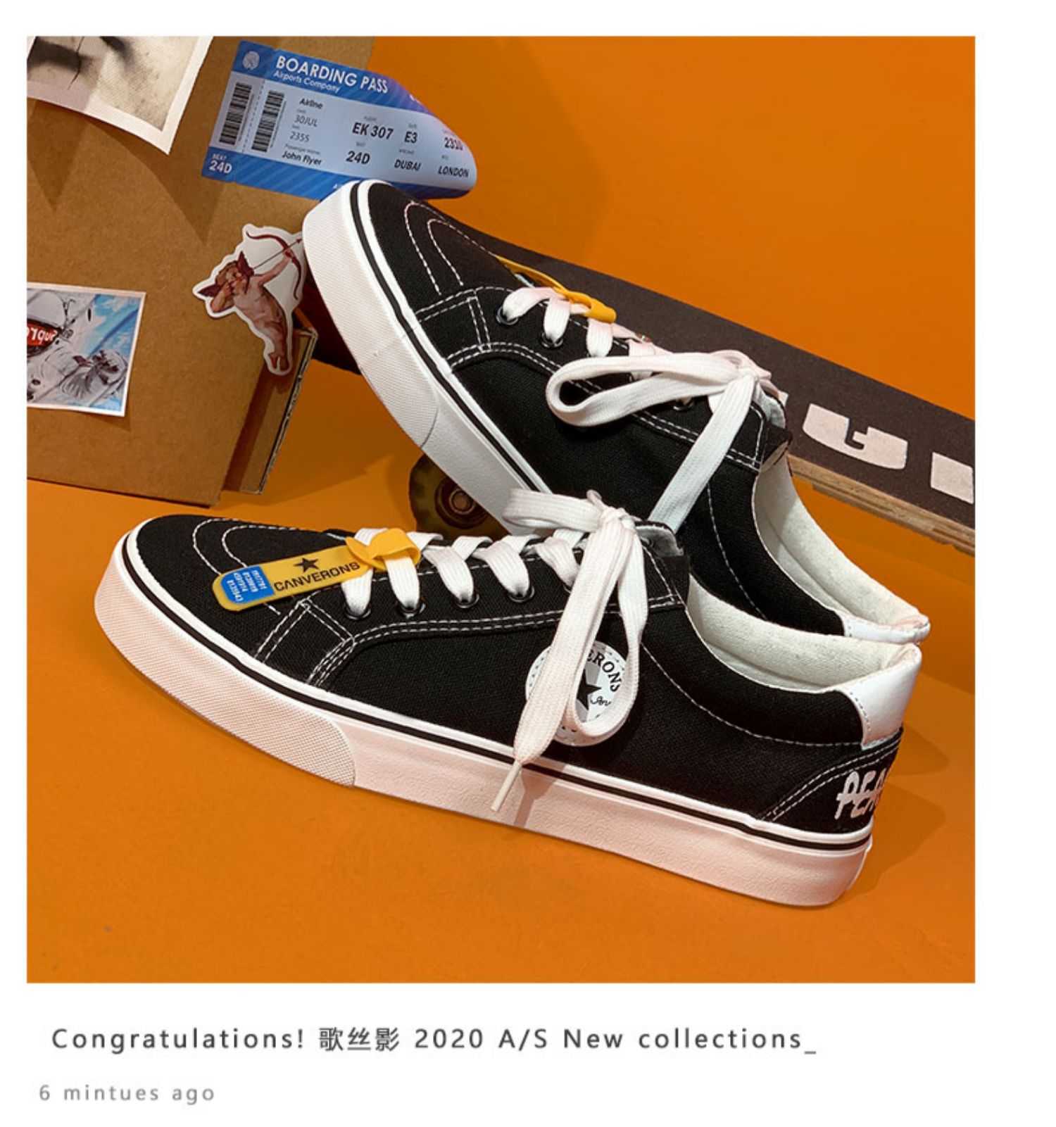 2021春季新款日系帆布鞋男港风百搭潮鞋子情侣低帮板鞋男韩版潮流