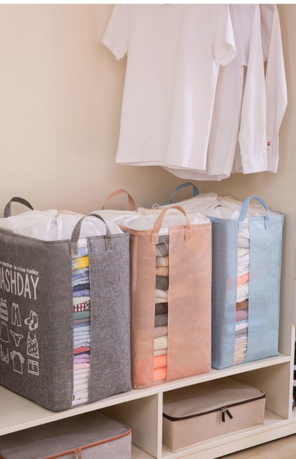 巨无霸大号整理衣物可视窗收纳袋巨能装被子超大搬家打包套装家用