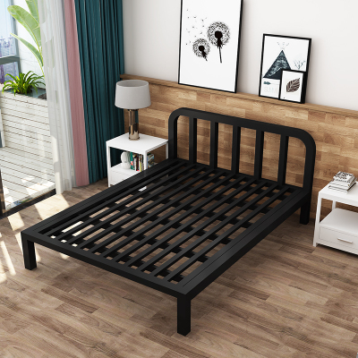 逸家伴侣铁艺床北欧风格铁架床带靠背欧式轻奢公主床儿童钢架床定制