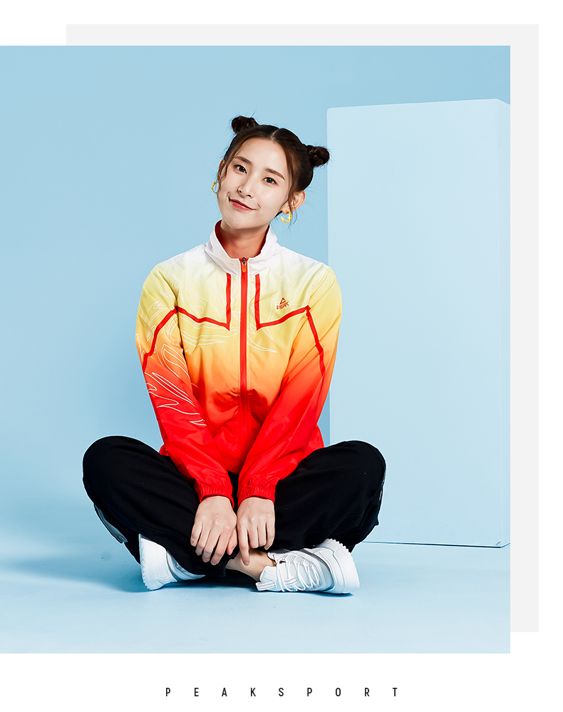 匹克运动外套女春季新款时尚潮流运动服女士宽松休闲外套r 大白/大红