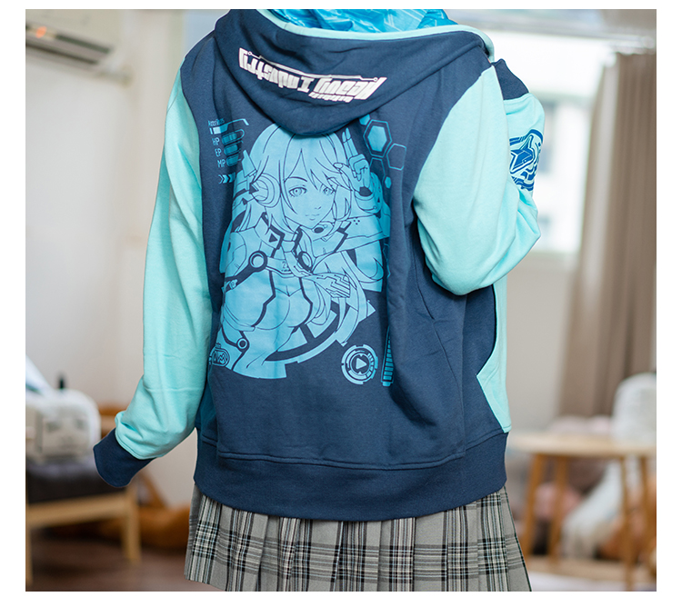 珂卡慕(kekamu)哔哩哔哩卫衣衣服 bilibili 姬械之芯2233娘拉链连帽