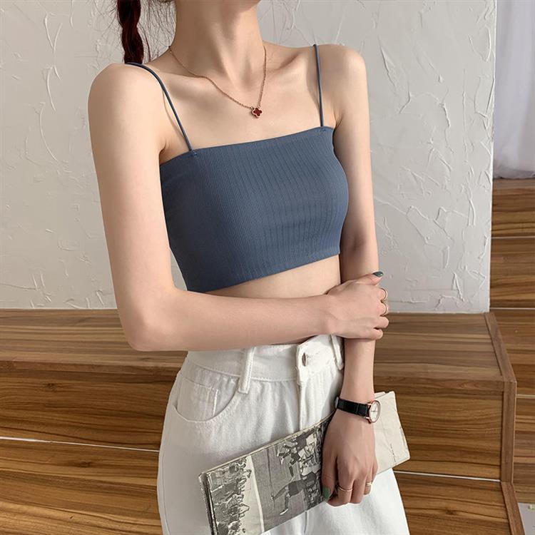 古威四超(guweisicao)抹胸 内衣女学生韩版初中生螺纹冰丝少女裹胸防