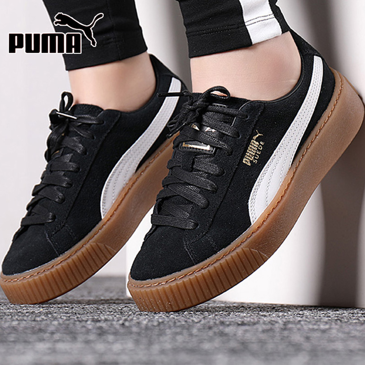 puma彪马女鞋2020秋季新款蕾哈娜厚底松糕鞋低帮休闲鞋板鞋363559