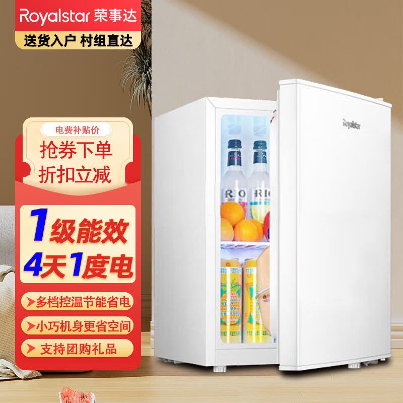 荣事达(Royalstar)小型冰箱家用小型宿舍出租房用冷冻冷藏双开门节能小冰箱_单门白色27A50一级能效图片
