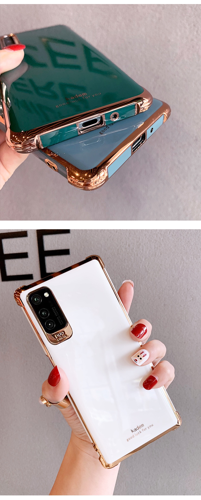 华为荣耀v30手机壳硅胶软壳全包气囊防摔角ins冷淡风个性创意女荣耀