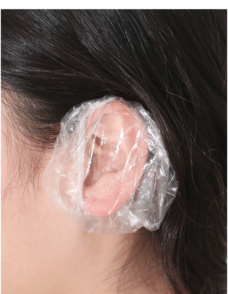 100只一次性耳套耳罩洗澡洗头耳朵染发美发护耳套简约现代生活日用