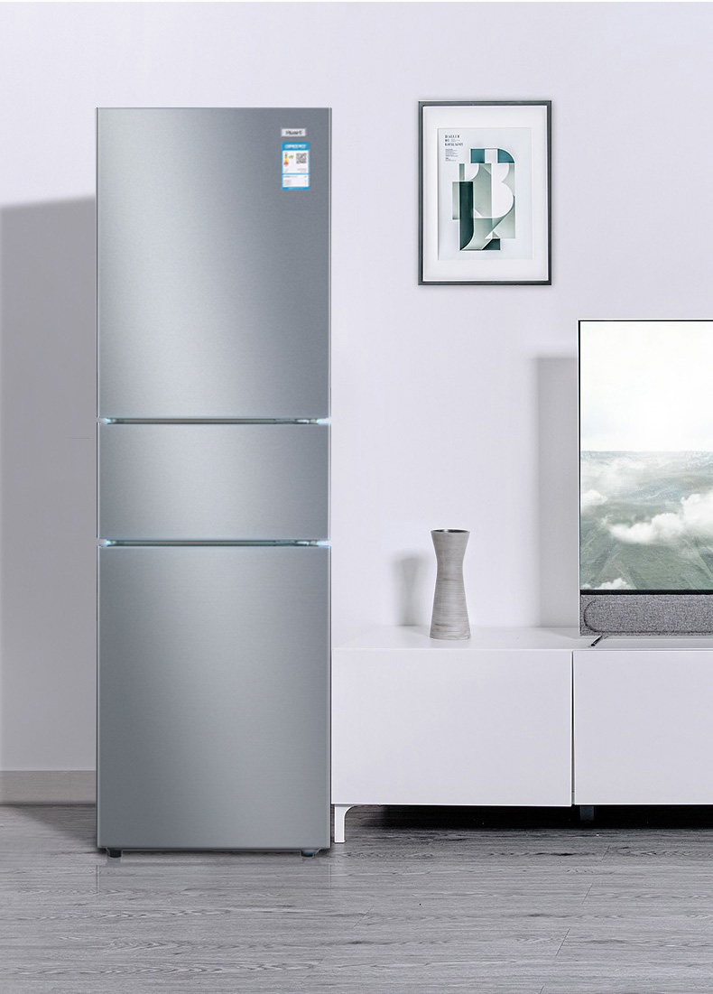 自营 华日(huari) 220升三门冰箱三开门冰箱风冷无霜节能静音家用电脑