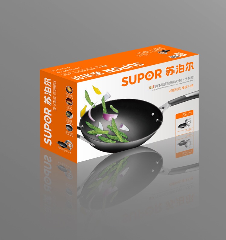 苏泊尔(supor)炒锅铁锅炒菜锅铸铁锅32cm燃气灶电磁炉通用锅具fc32za1